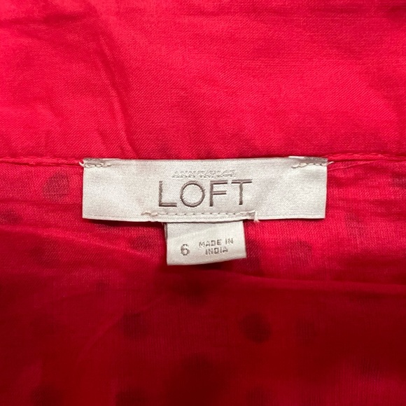 Ann Taylor LOFT Coral Eyelet Knee-Length 100% Cotton Skirt Size 6 - Picture 5 of 6